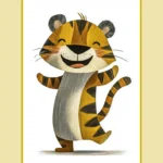 Poster pentru camera copiilor – Tigrișor jucăuș