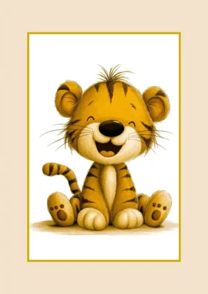 Poster pentru camera copiilor – Tigrișor vesel